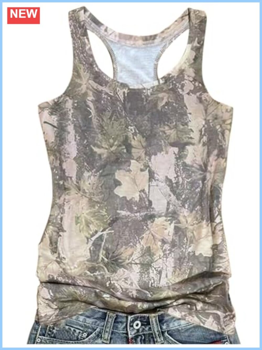 Women's Cotton Blend Racerback Tank Top Sleeveless Casual Summer Top